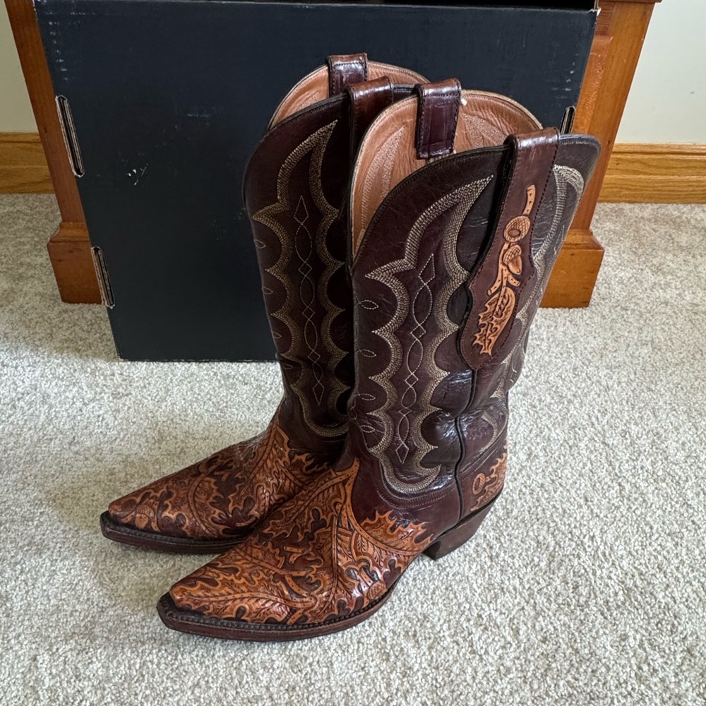 Black Jack Hand Tooled Cowboy Boots